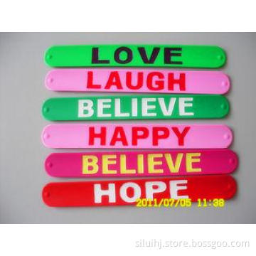 Party Healthy Silicone Slap Bracelet / Sports Silicone Brac